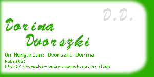 dorina dvorszki business card